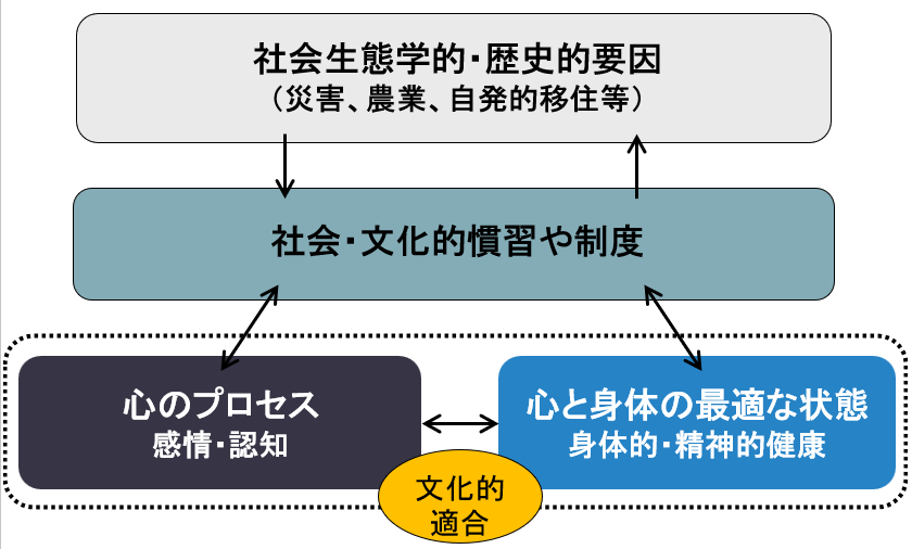 文化差に基づく心と感情の形成メカニズム研究 図1